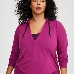 NWOT French Terry Surplice Long Sleeve Active Hoodie
size 0